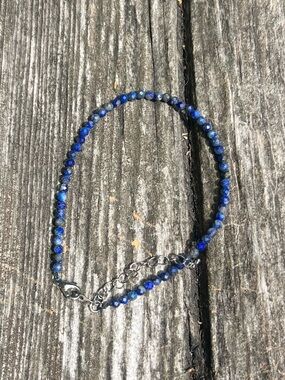 Faceted Bead Bracelet- Lapis Lazuli